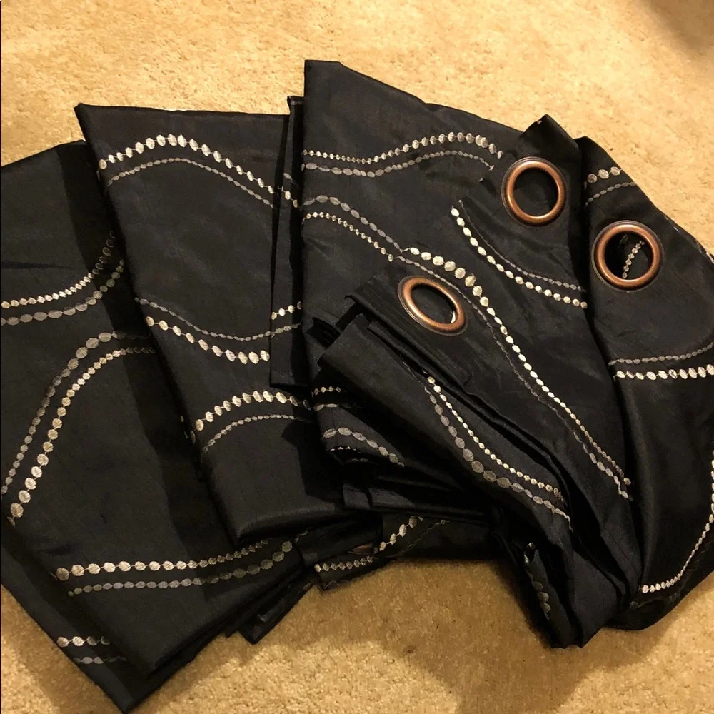 None black curtain